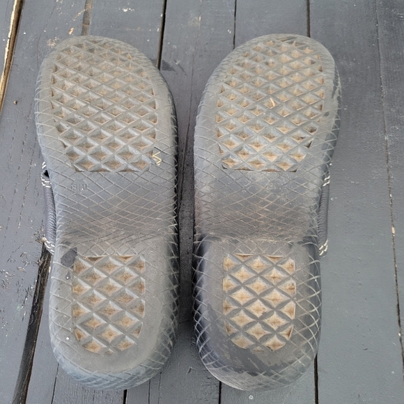 Aerosoles Women's 8.5 Black Leather Slip On Sandals Slides Wedges Comfort Shoes - Picture 6 of 8